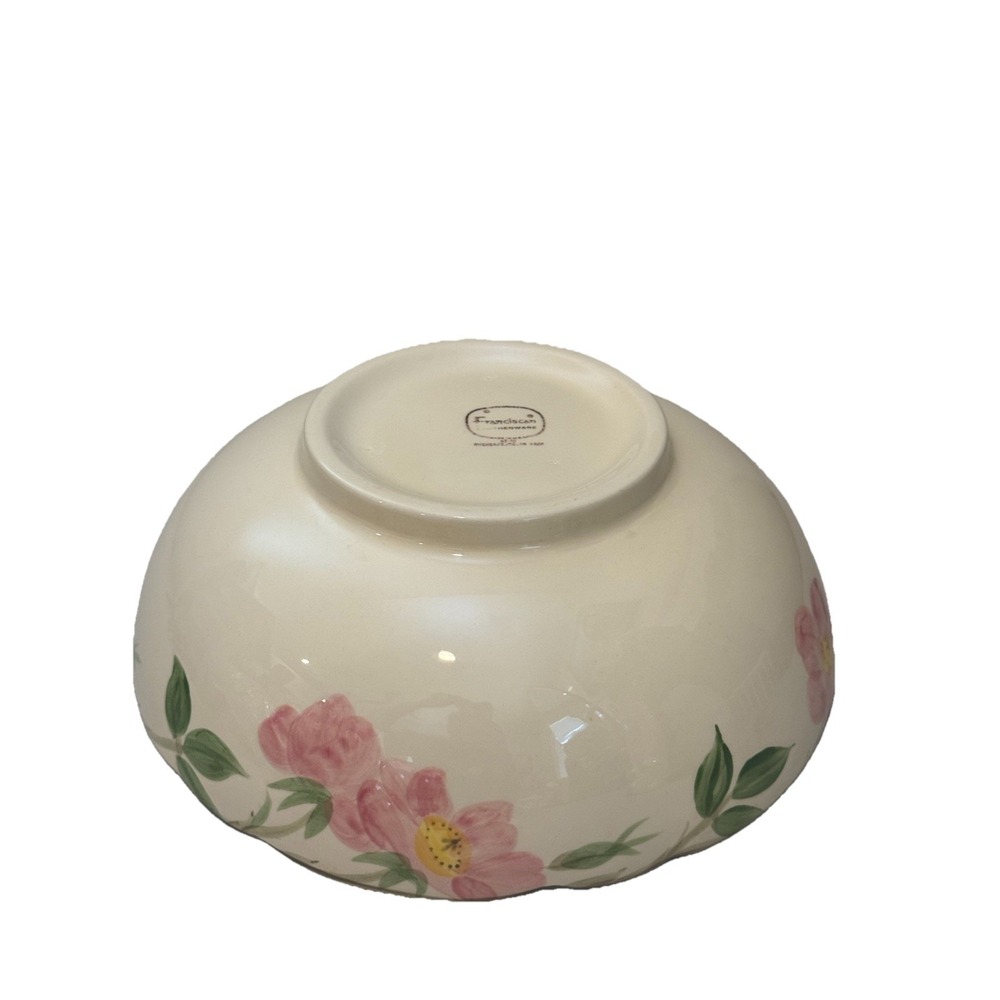 🌸Vintage 10.2" Large‎ Franciscan Desert Rose Scalloped Serving Salad Fruit Bowl - Picture 5 of 11